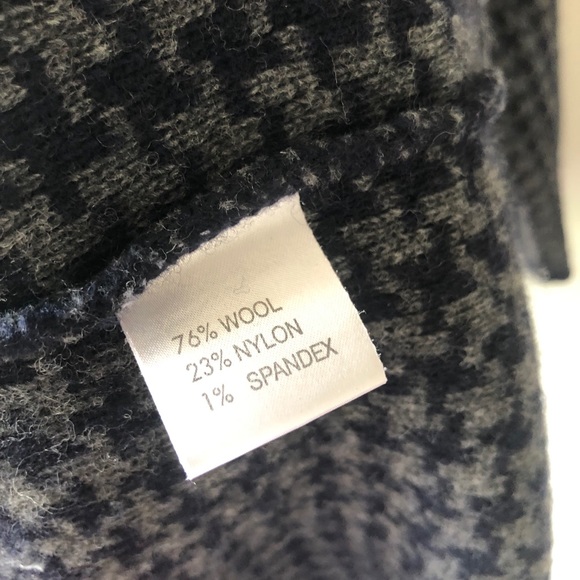 Chiara Mente Houndstooth Belted Wool Sweater Sz M - Picture 6 of 9